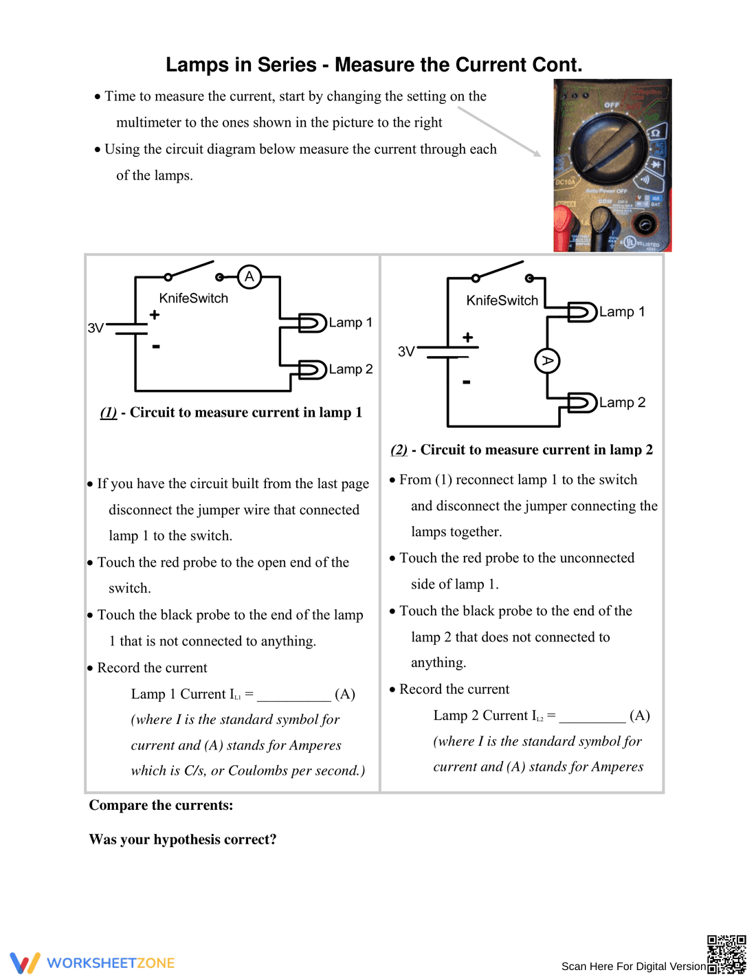Ohm's Law Worksheet: Basic Circuits - Page 6