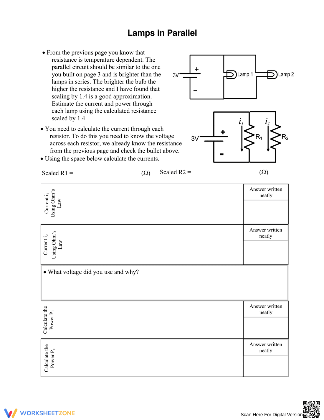 Ohm's Law Worksheet: Basic Circuits - Page 9
