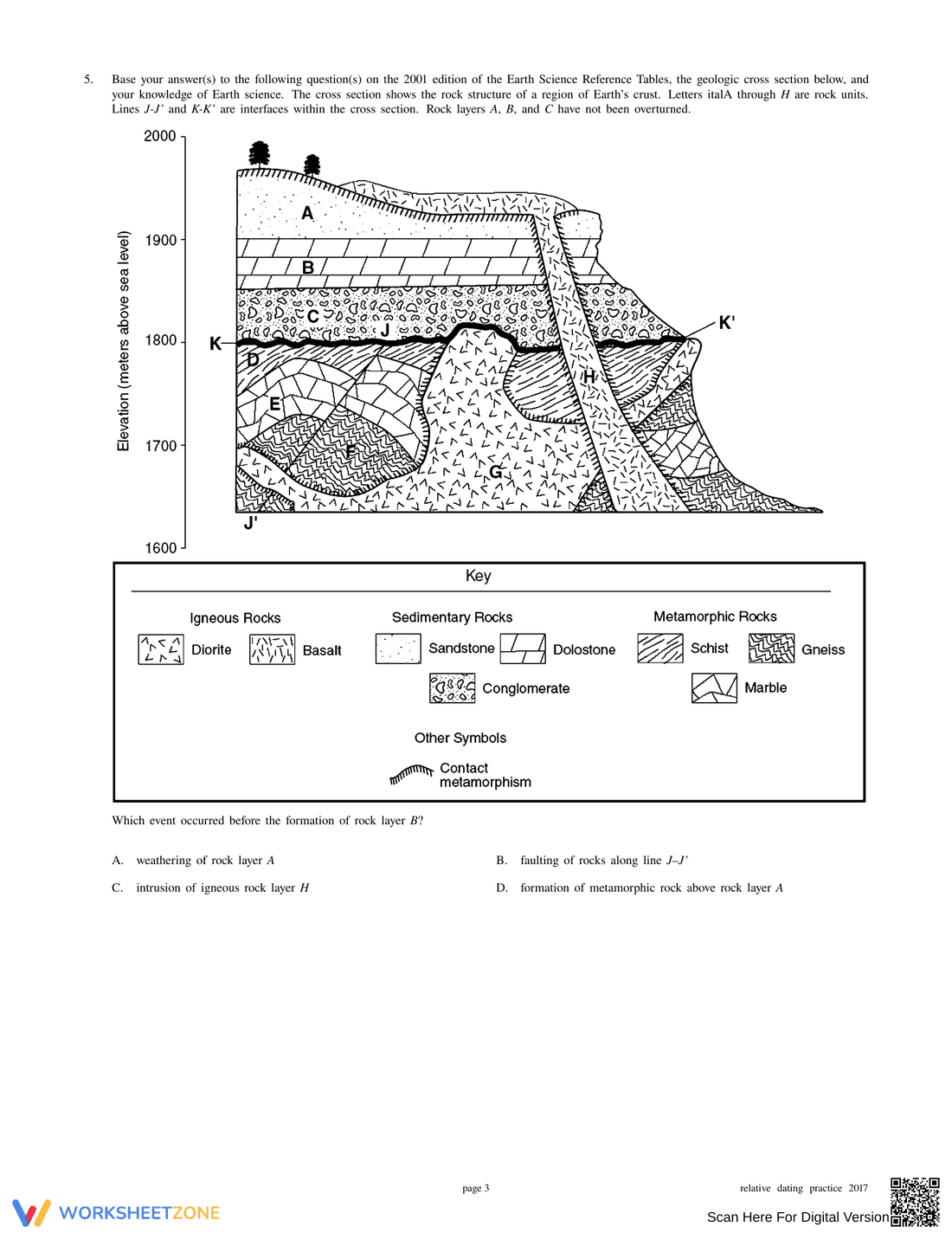 Relative Dating Practice Worksheet - Page 3