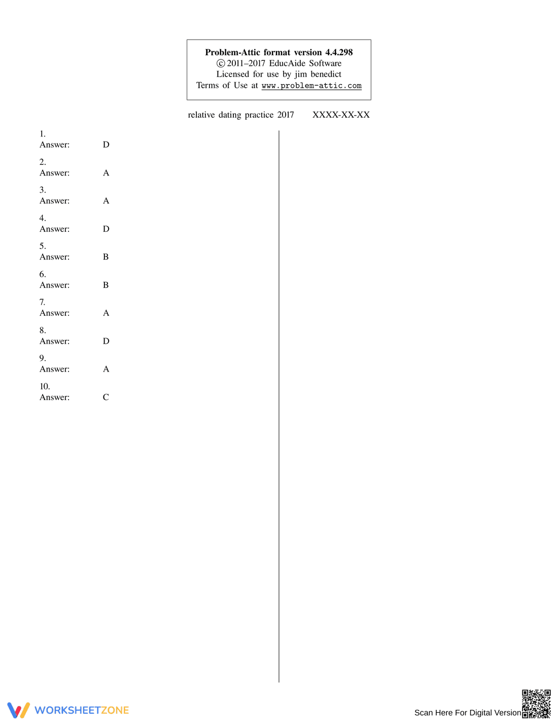 Relative Dating Practice Worksheet - Page 7