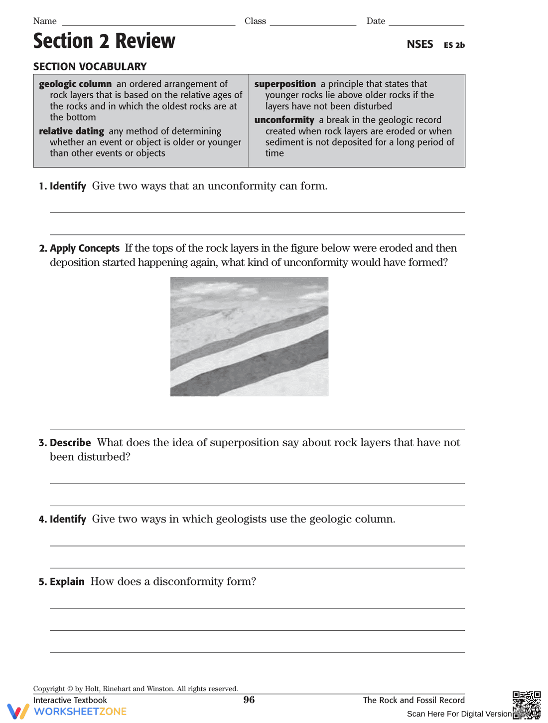 Geology Worksheet: Understanding Relative Dating - Page 6