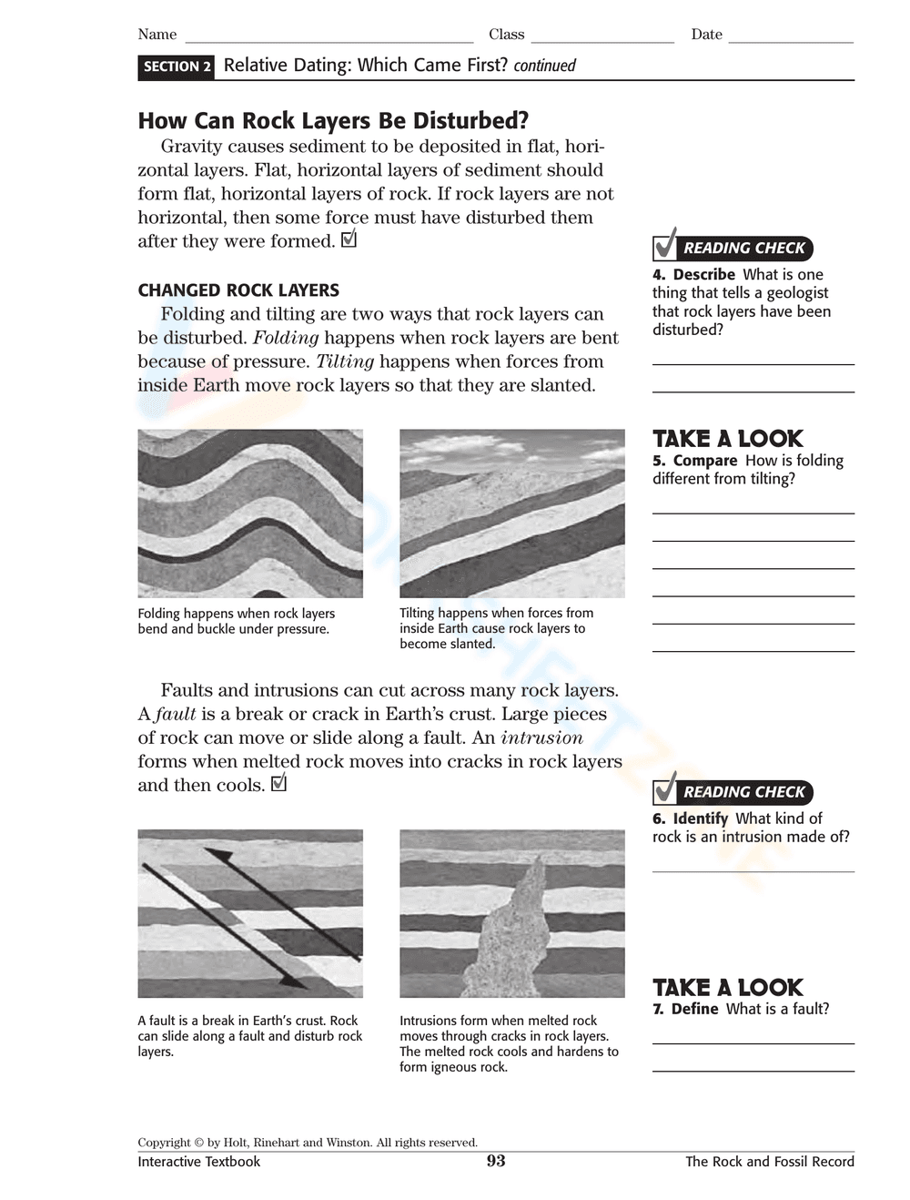 Geology Worksheet: Understanding Relative Dating - Page 3
