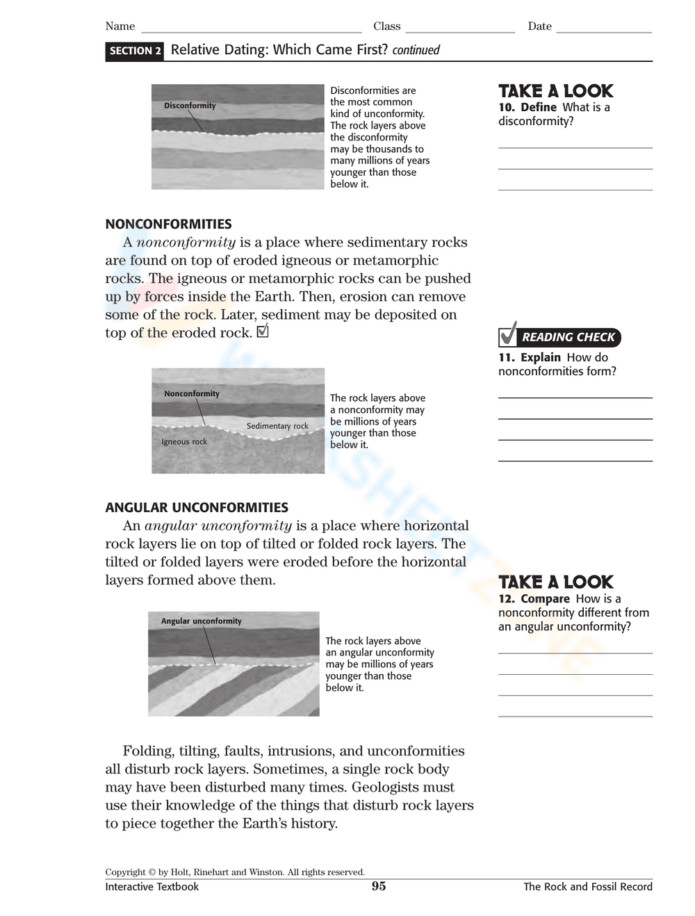Geology Worksheet: Understanding Relative Dating - Page 5