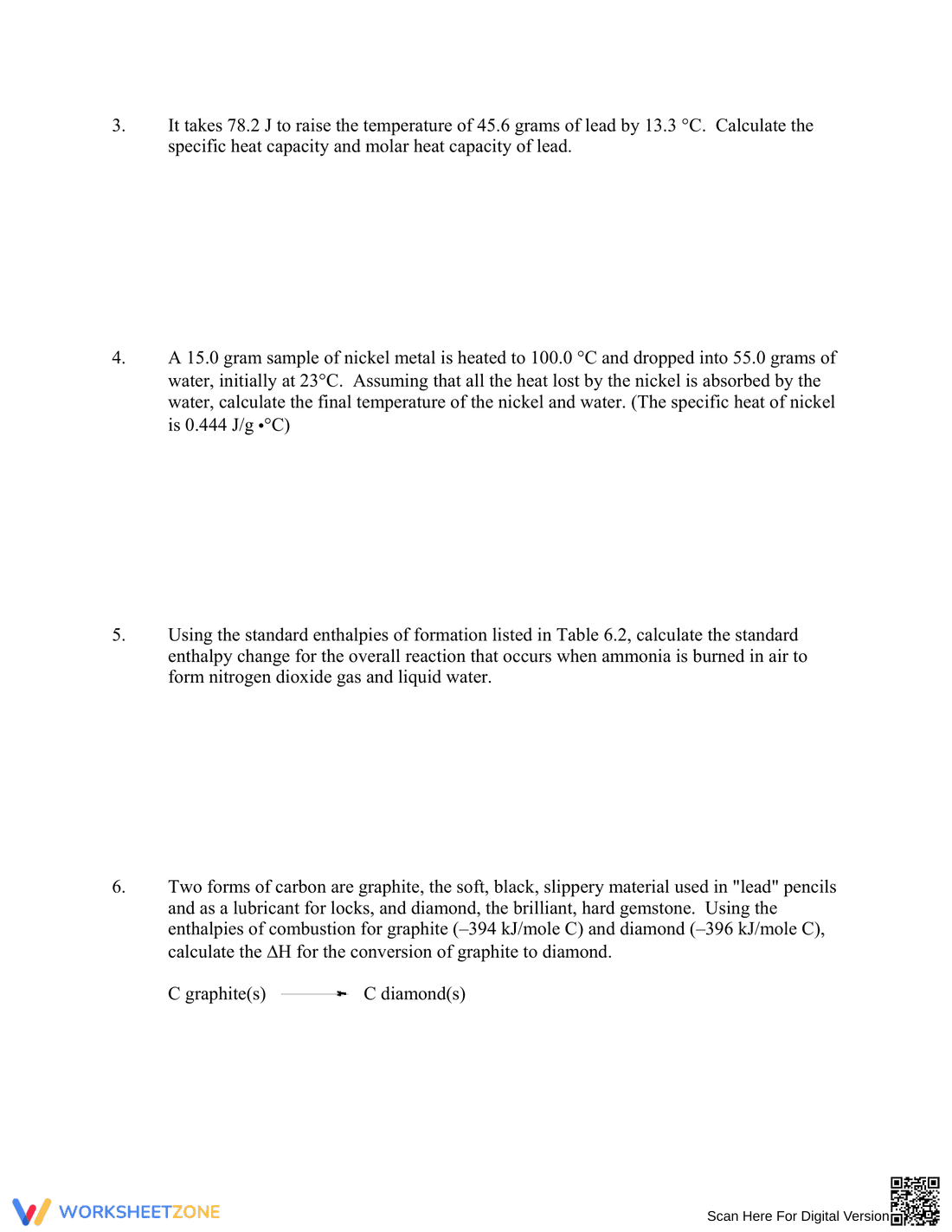 Thermodynamics Worksheet 1: Practice Energy - Page 2
