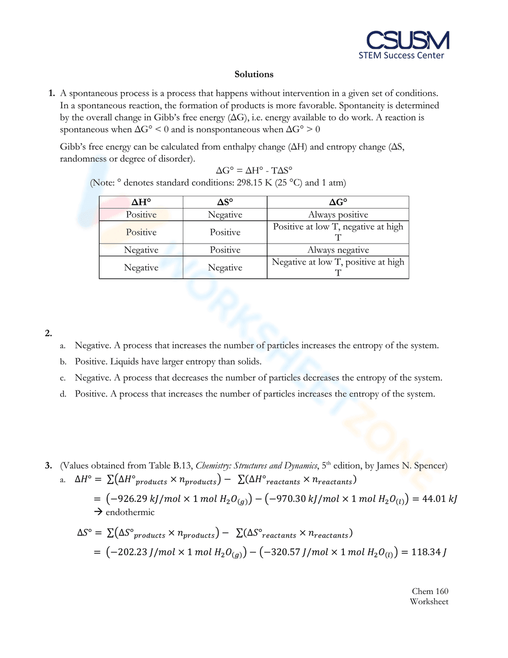 Thermodynamics: Entropy, Free Energy, Equilibrium - Page 3