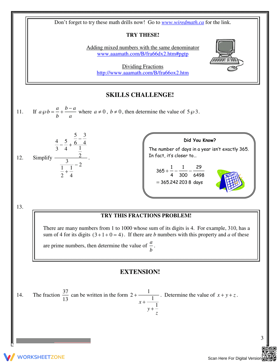 Understanding Rational Numbers: A Comprehensive Worksheet - Page 3