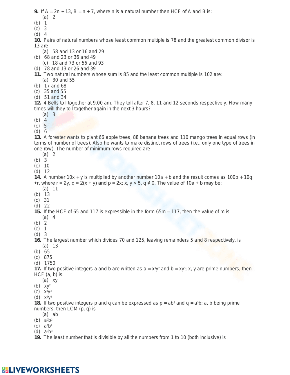 Test Prep: Multiple Choice Questions Worksheet - Page 2