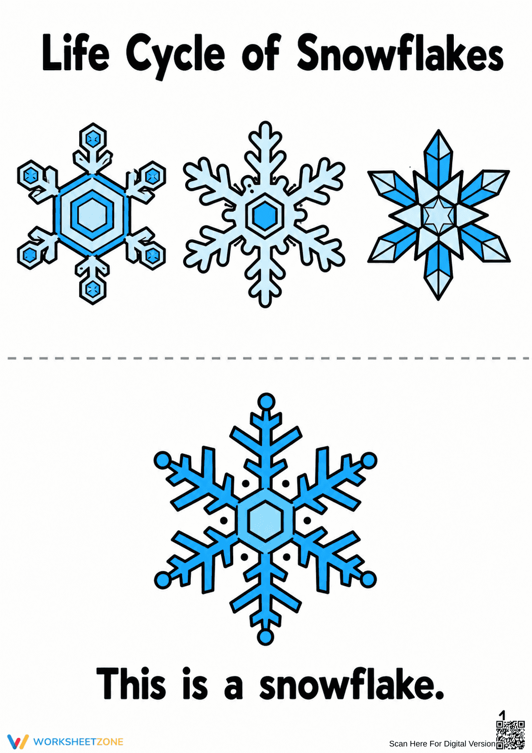Grade 3 Snowflake Life Cycle — Printable No-Prep Booklet - Page 2