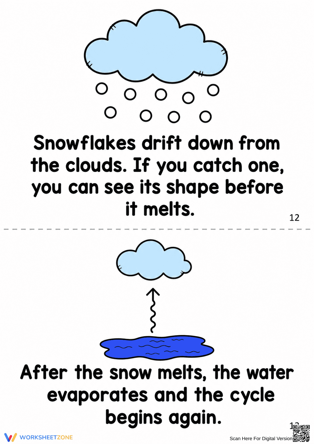 Grade 3 Snowflake Life Cycle — Printable No-Prep Booklet - Page 8