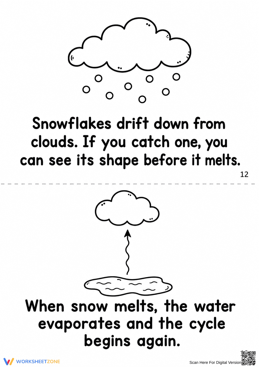 Grade 3 Snowflake Life Cycle — Printable No-Prep Booklet - Page 15