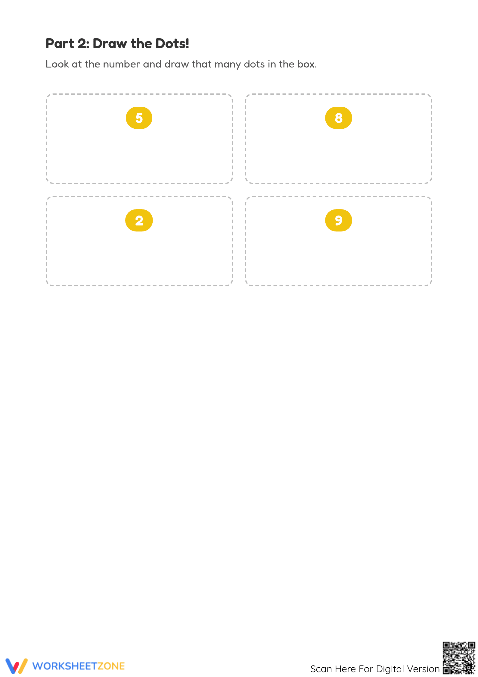 Printable Kindergarten Counting and Cardinality Worksheet - Page 2