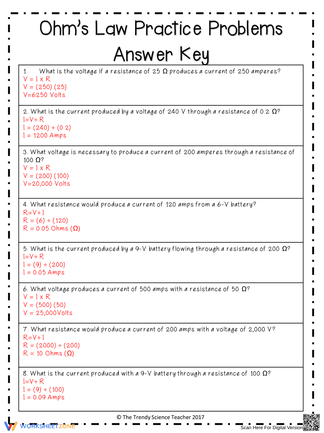 Solving Ohm's Law Practice Problems - Page 2