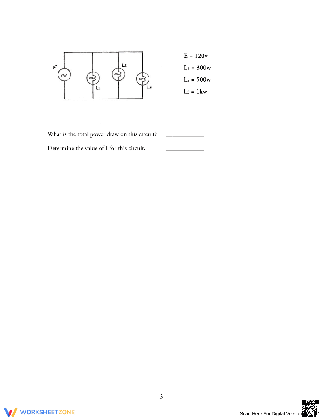 Worksheet for Ohm's Law and Resistance - Page 3