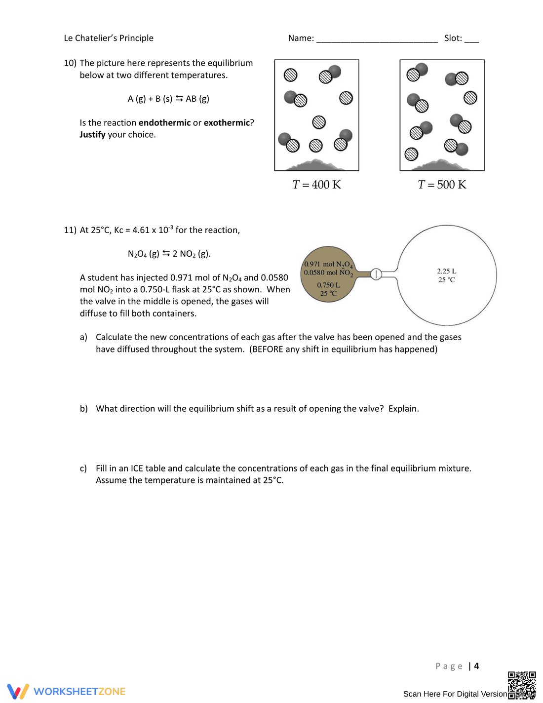 Le Chatelier's Principle Practice - Page 4
