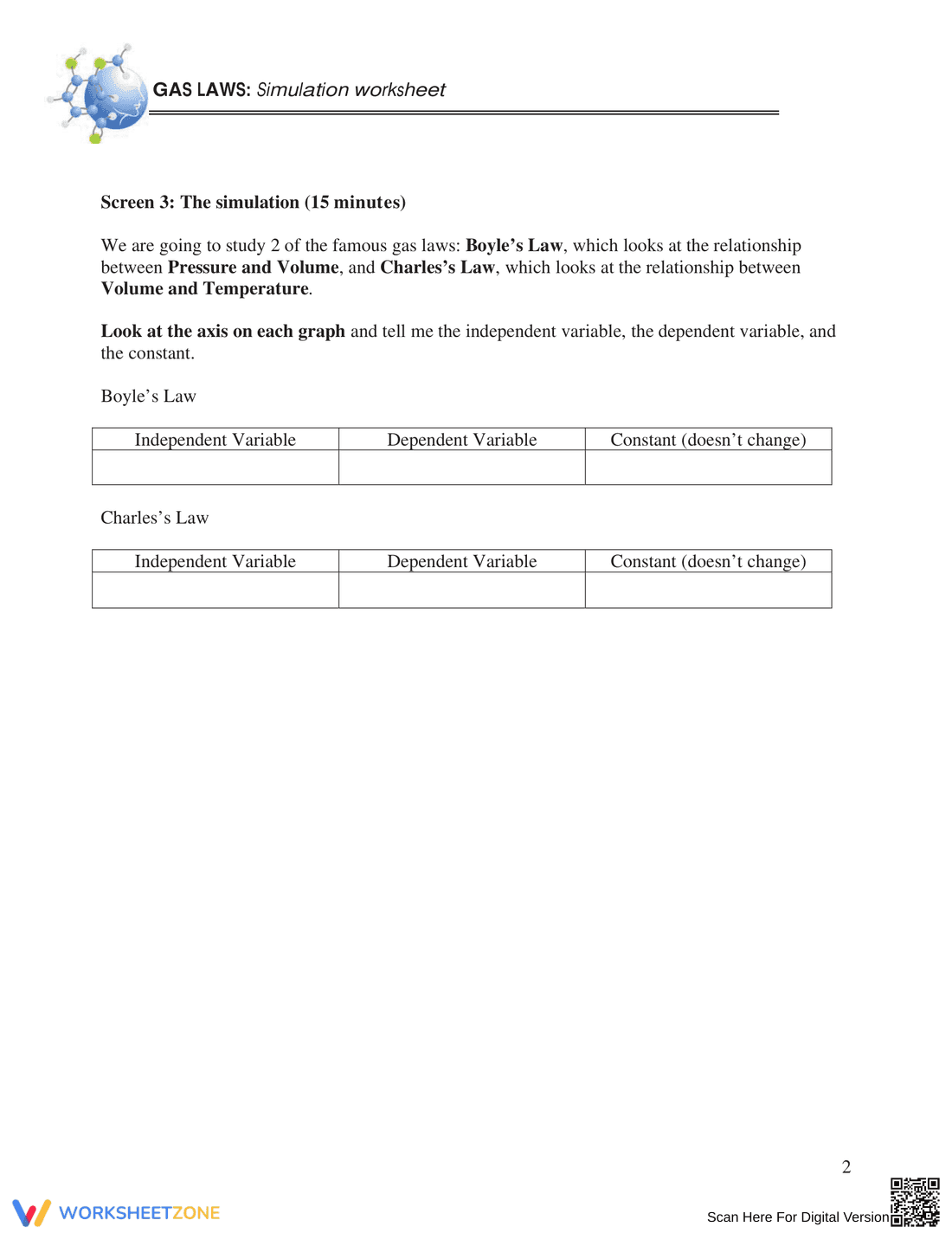 Advanced Charles's Law Worksheet - Page 2