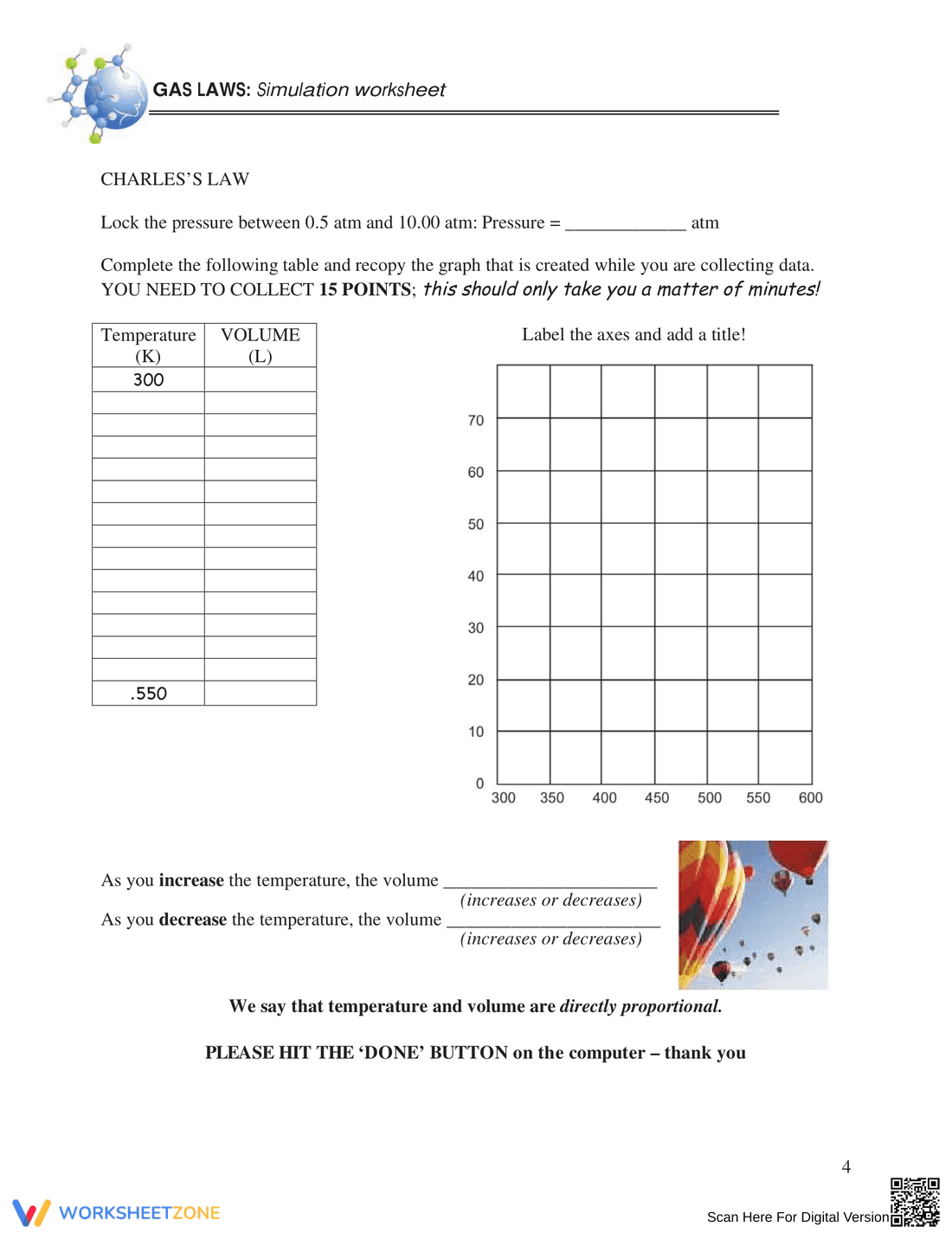 Advanced Charles's Law Worksheet - Page 4