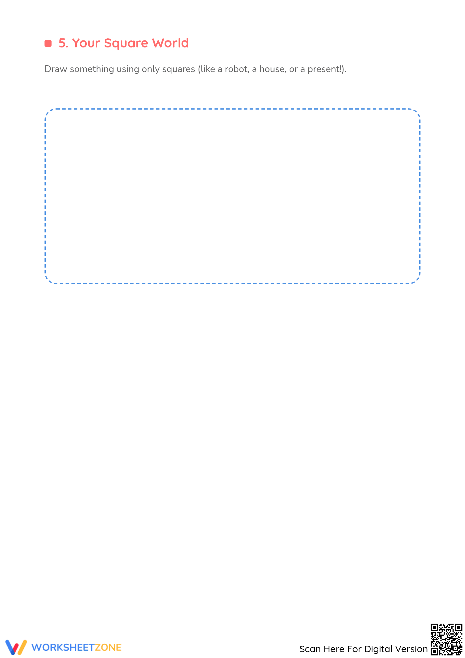 Printable Kindergarten Square Worksheet | Essential Math - Page 3