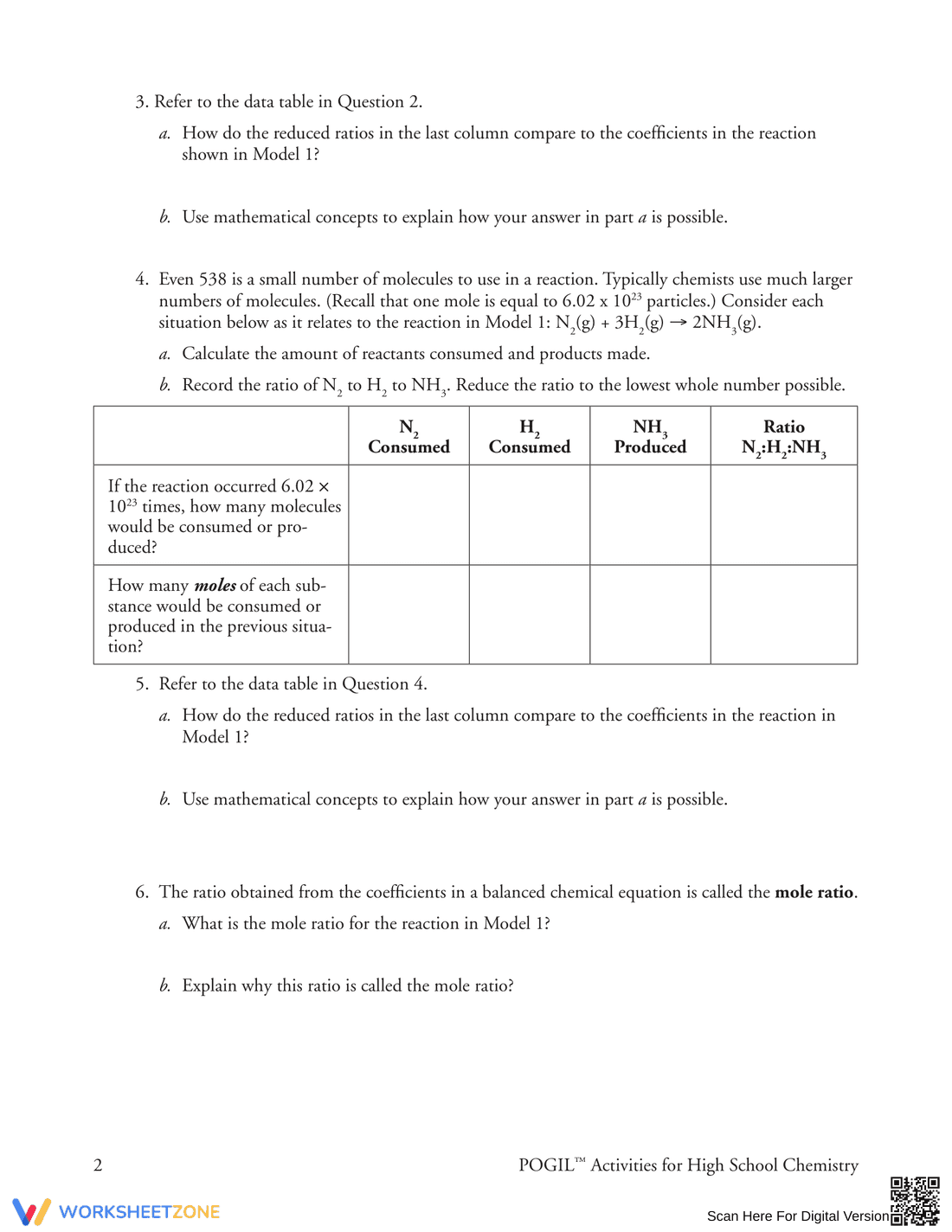 Practice with Mole Ratios - Page 2