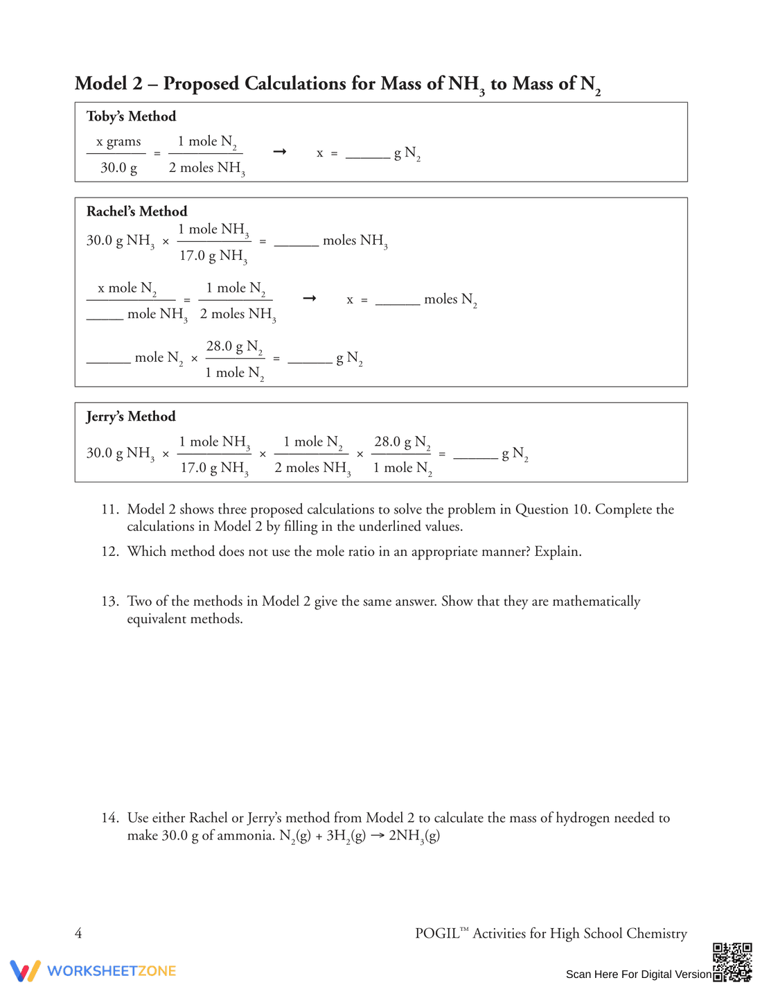 Practice with Mole Ratios - Page 4