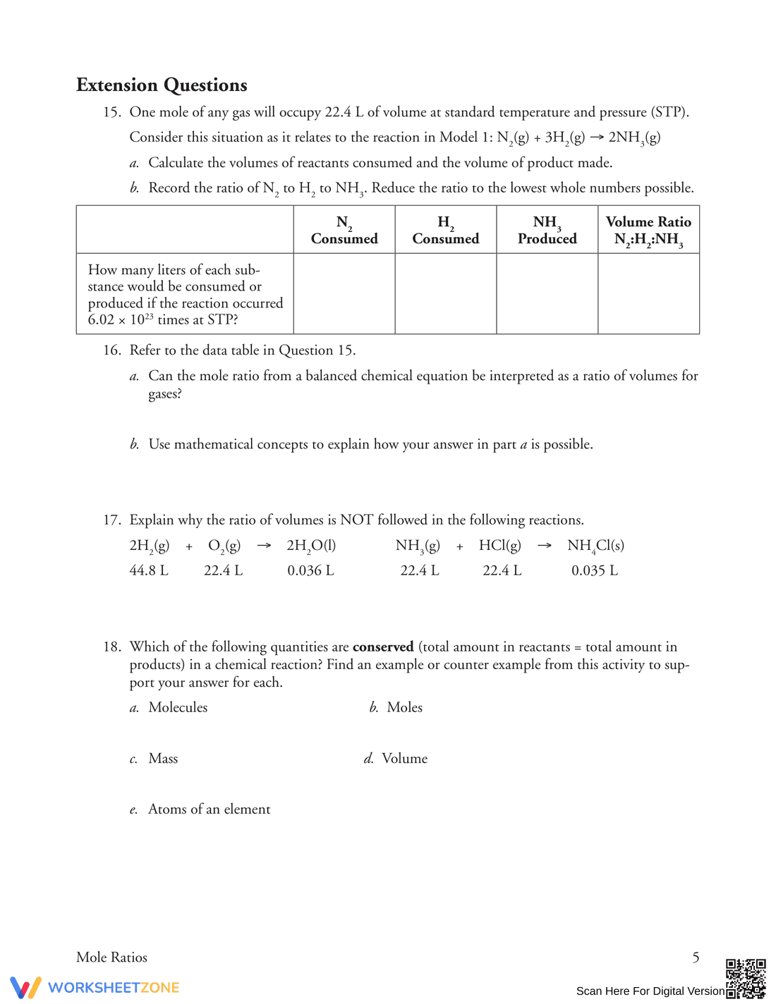 Practice with Mole Ratios - Page 5
