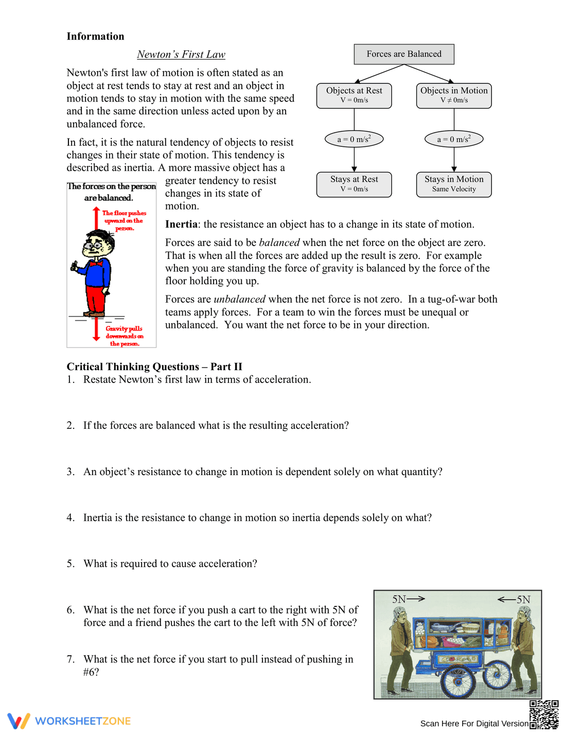 Updated Newton's Laws of Motion Worksheet - Page 3