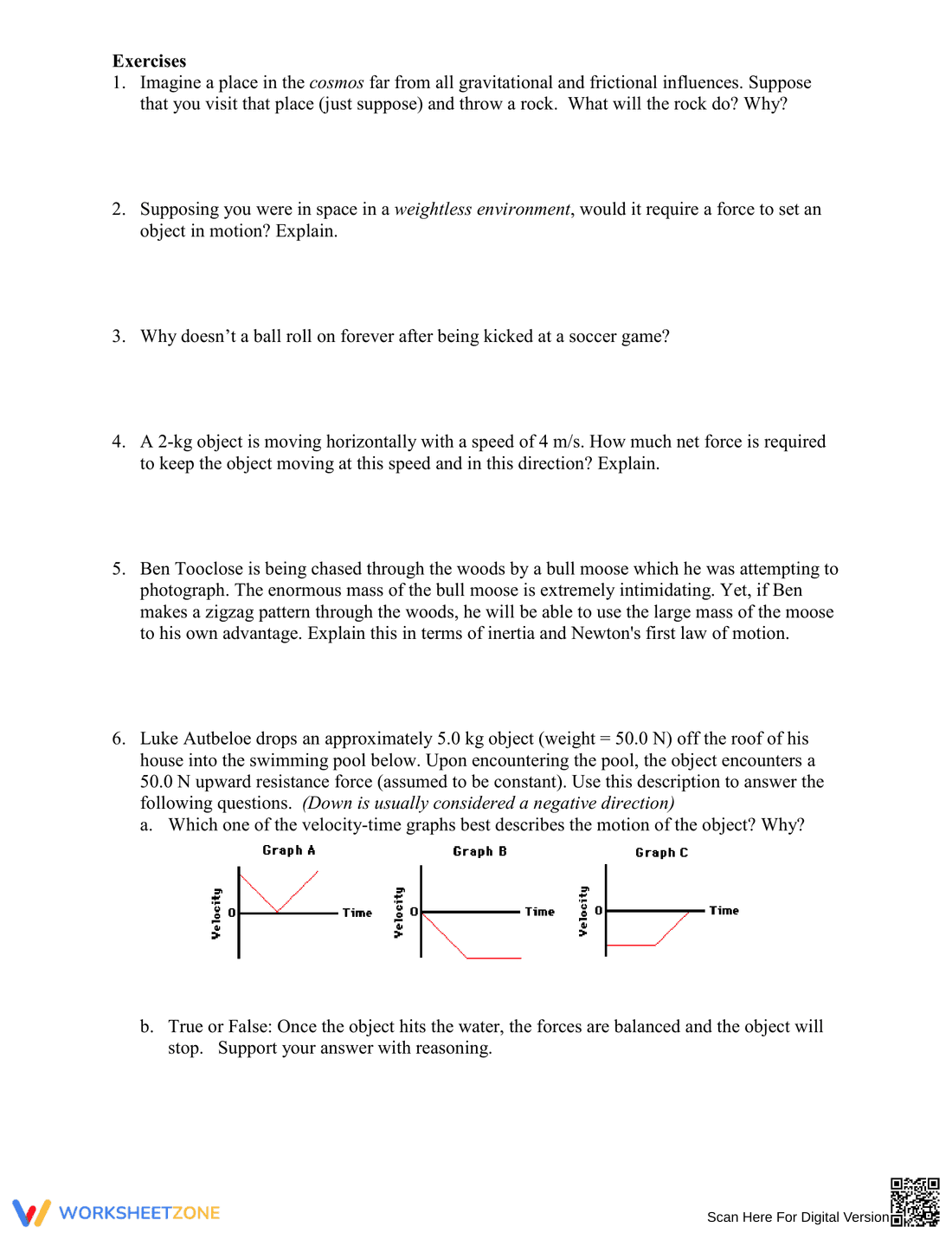 Updated Newton's Laws of Motion Worksheet - Page 4
