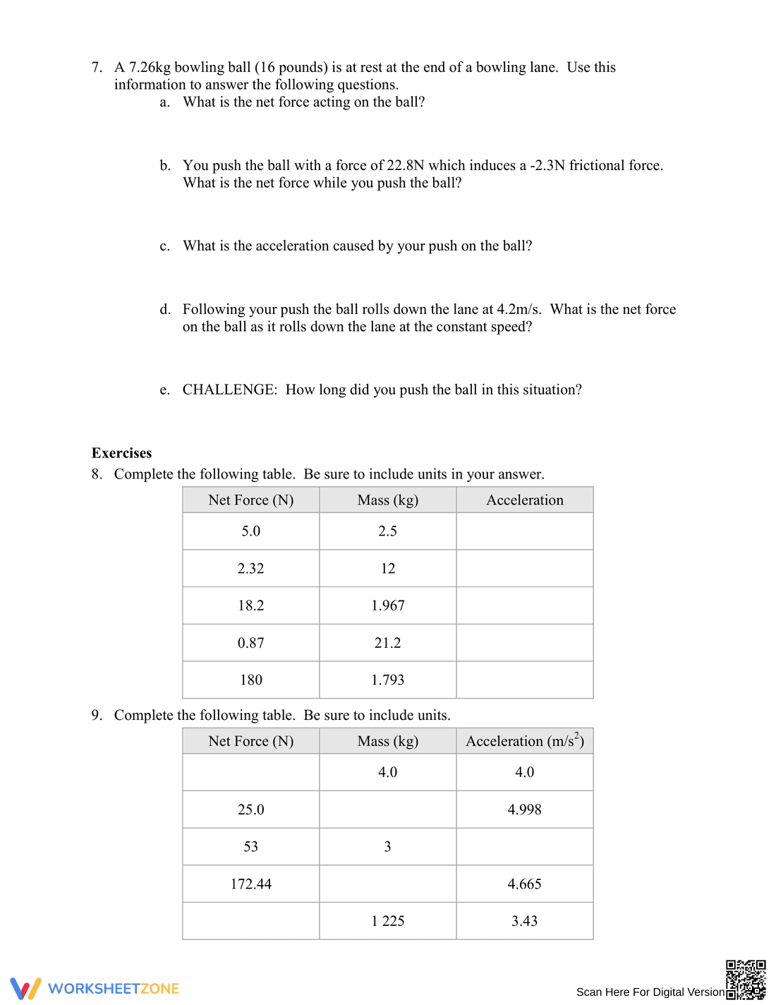 Updated Newton's Laws of Motion Worksheet - Page 6