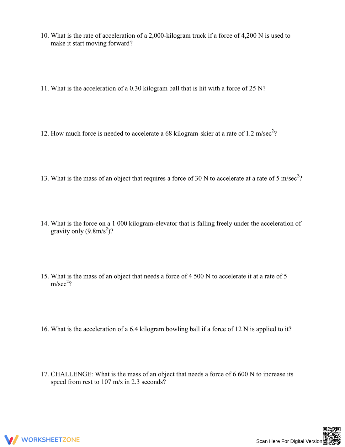 Updated Newton's Laws of Motion Worksheet - Page 7