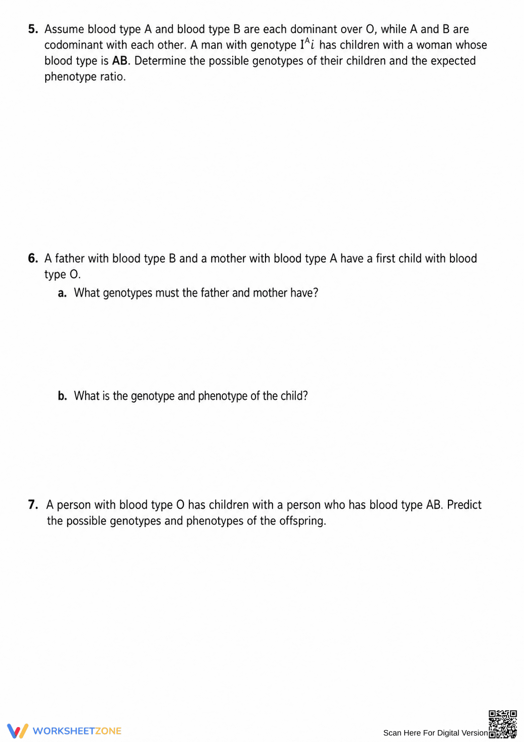 Multiple Allele Crosses Worksheet | Essential Biology - Page 3