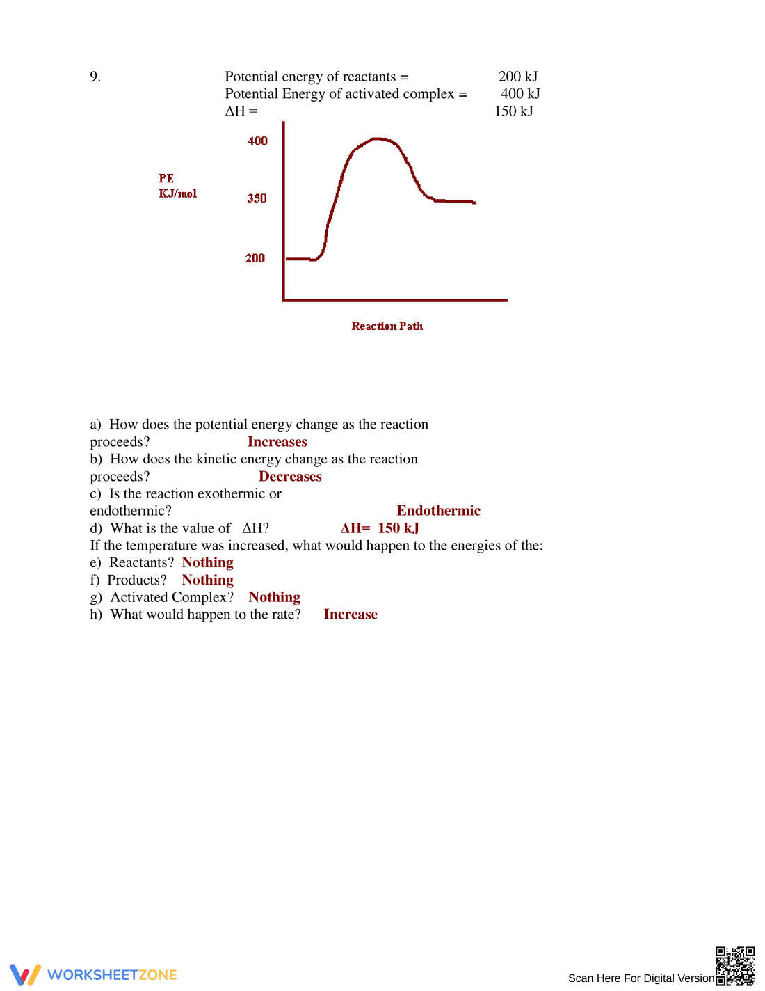 Updated Potential Energy Diagrams: Chemistry Practice - Page 5