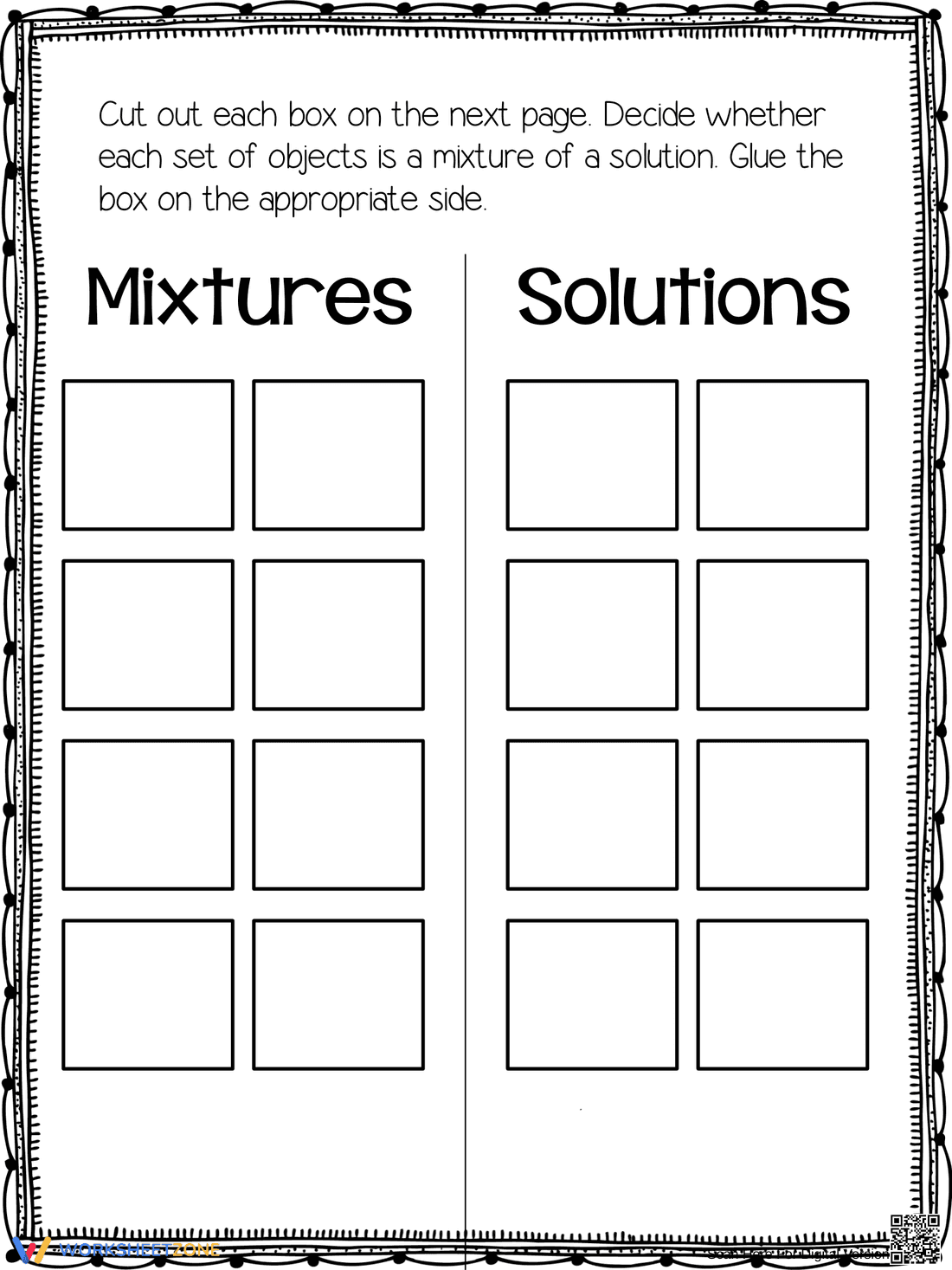 Mixtures and Solutions Sorting Activity - Page 3