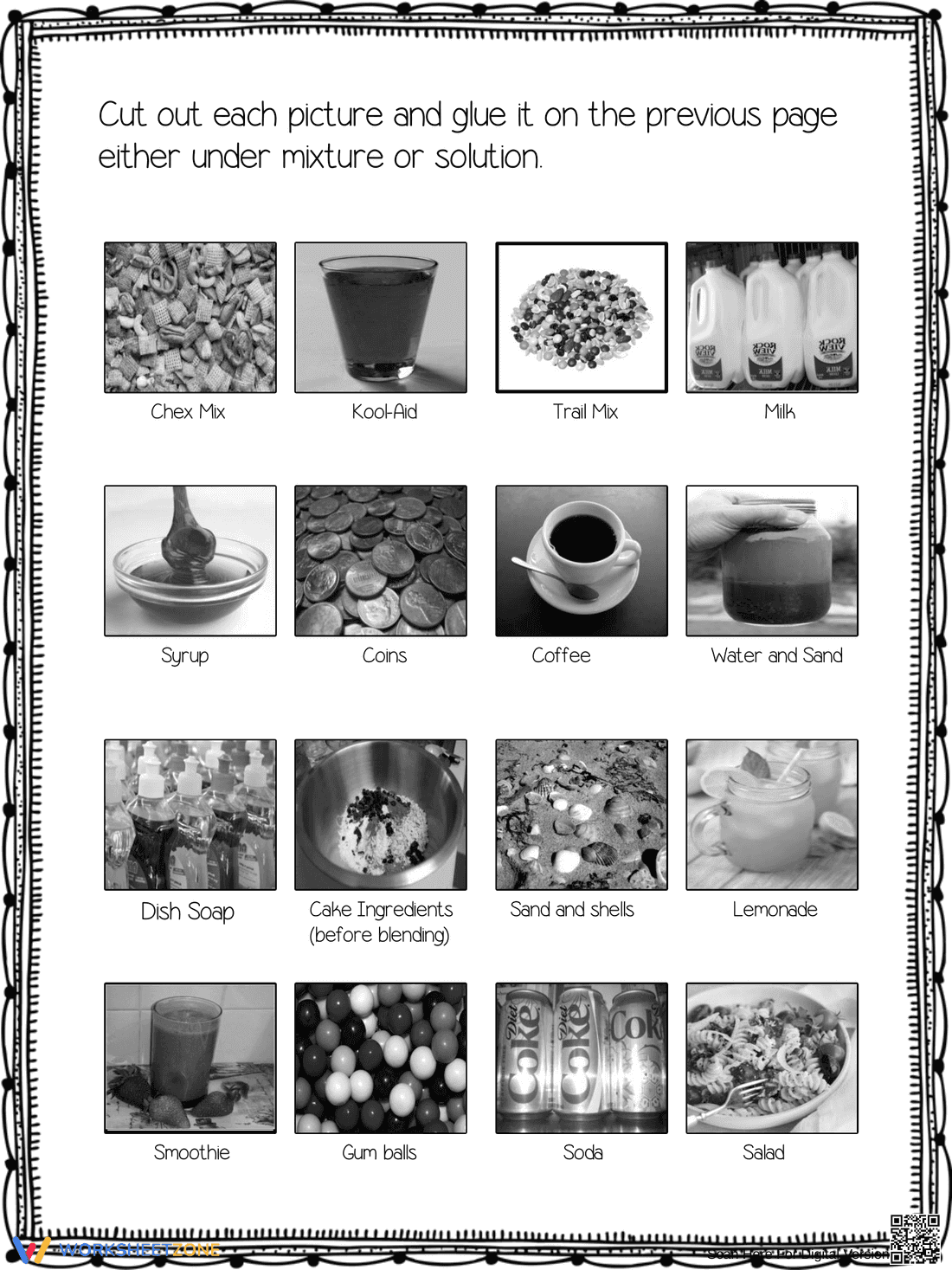 Mixtures and Solutions Sorting Activity - Page 4