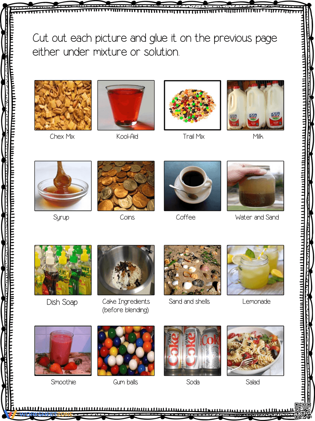 Mixtures and Solutions Sorting Activity - Page 5