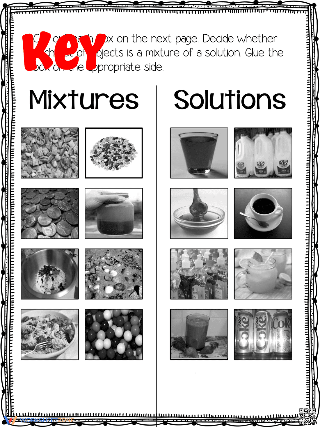 Mixtures and Solutions Sorting Activity - Page 6