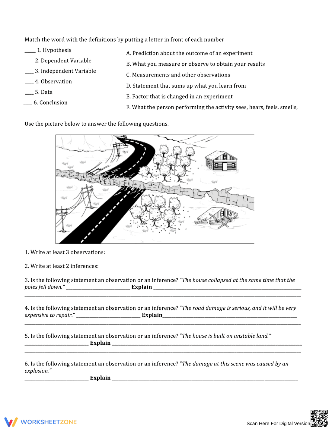 Scientific Method: Worksheet for Science Students - Page 3