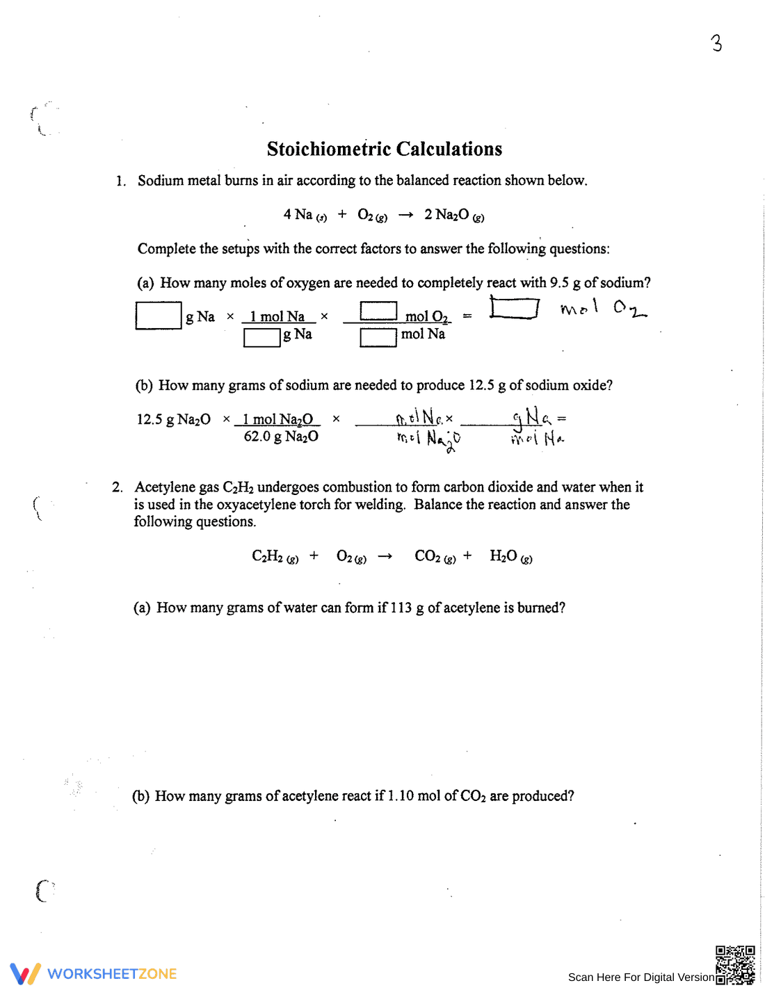 Stoichiometry Map Worksheet: Master Chemical Calculations - Page 2