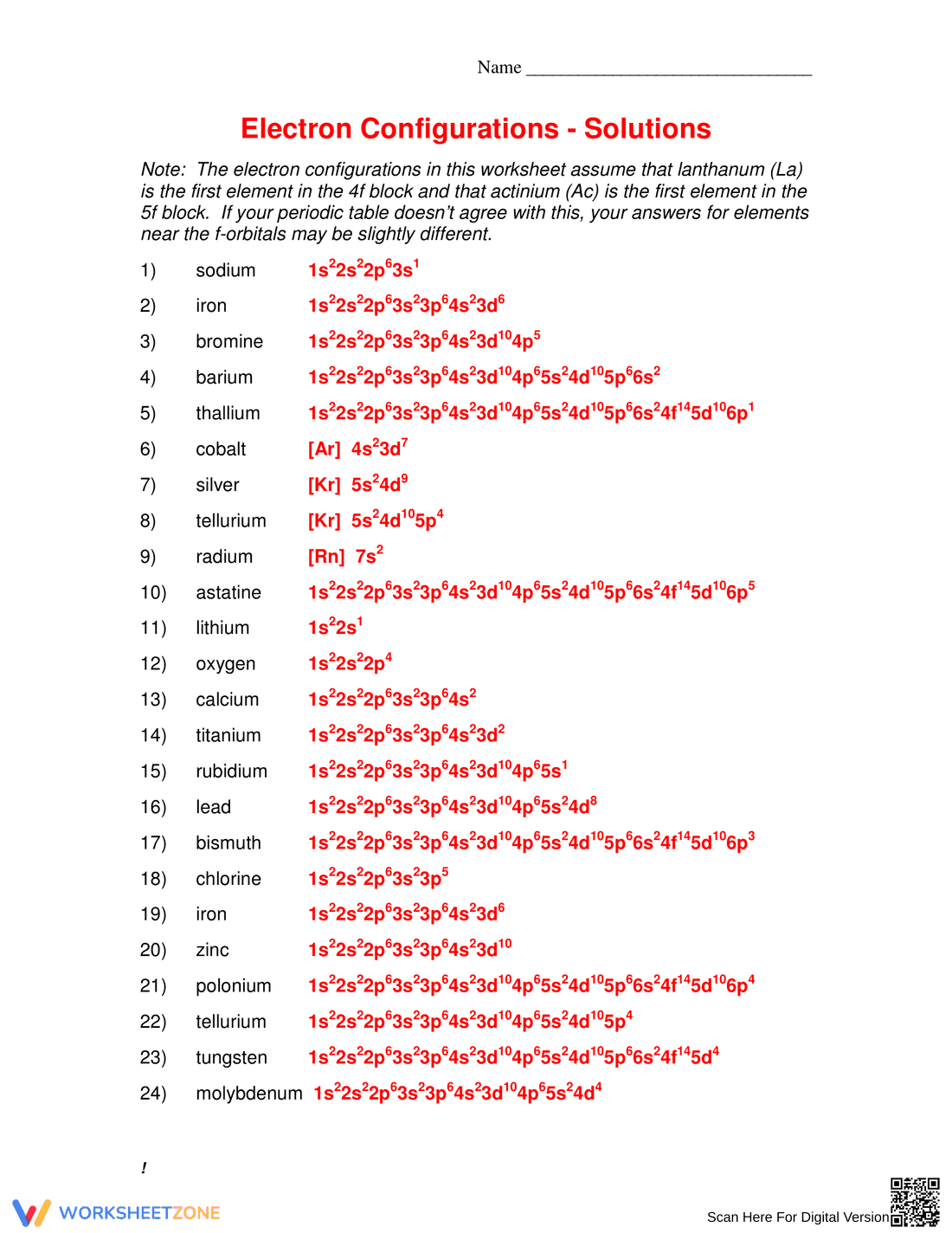 Electron Configurations Worksheet: Updated Guide - Page 2