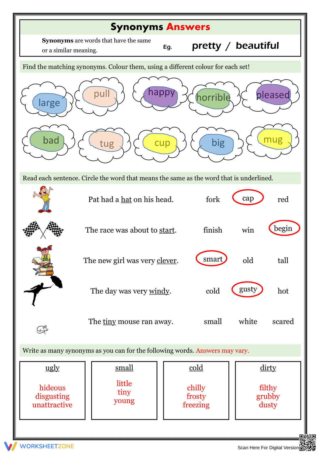 Printable Synonyms Worksheet | Grade 2 Grammar - Page 2