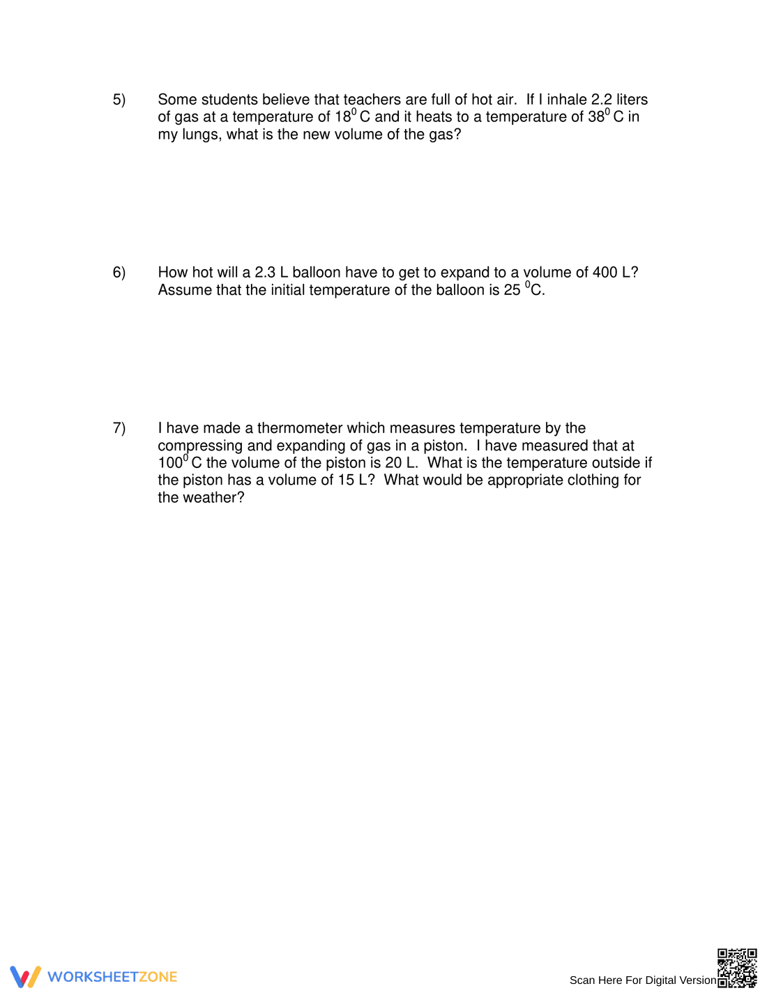 Charles' Law Worksheet - Page 2