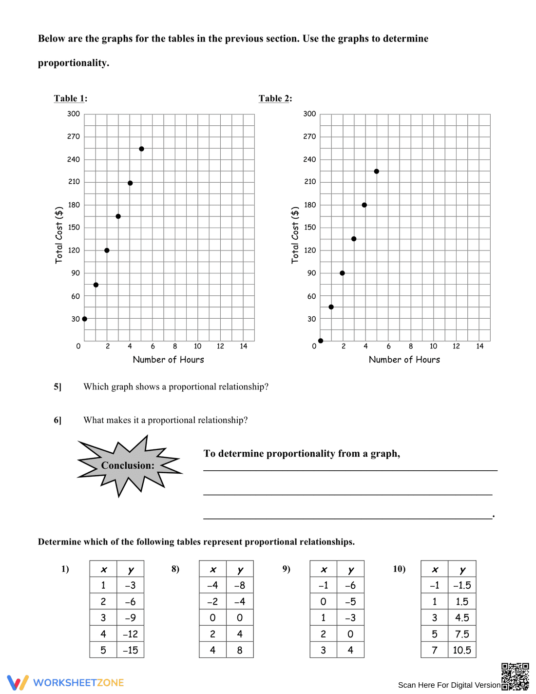 Proportional Relationships Worksheet - Page 2