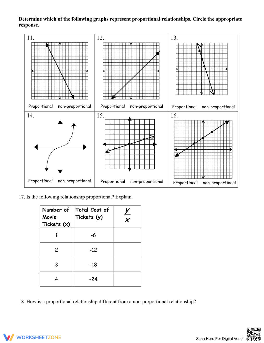Proportional Relationships Worksheet - Page 3