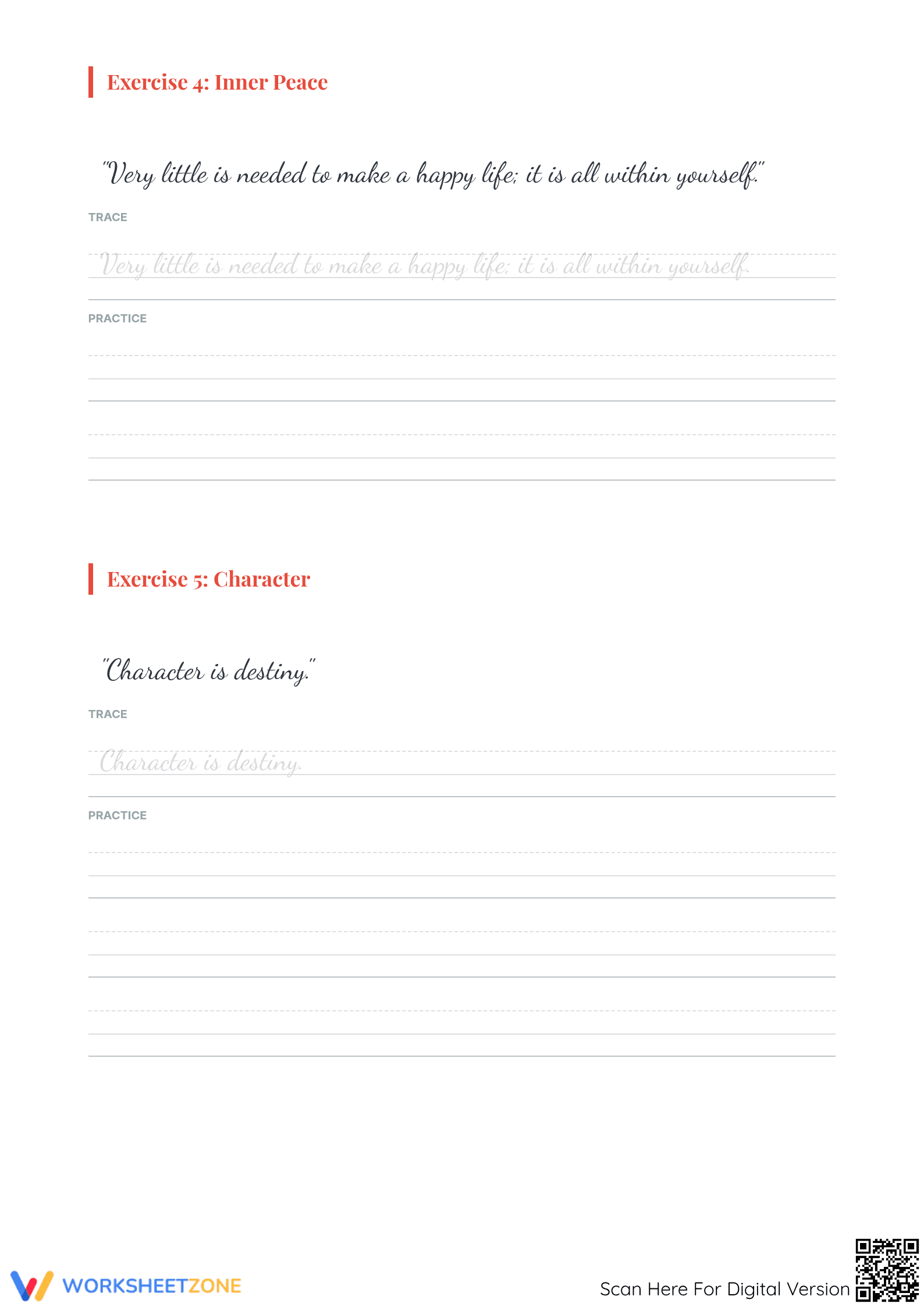 Printable Cursive Handwriting Worksheet | Grades 11-12 - Page 3