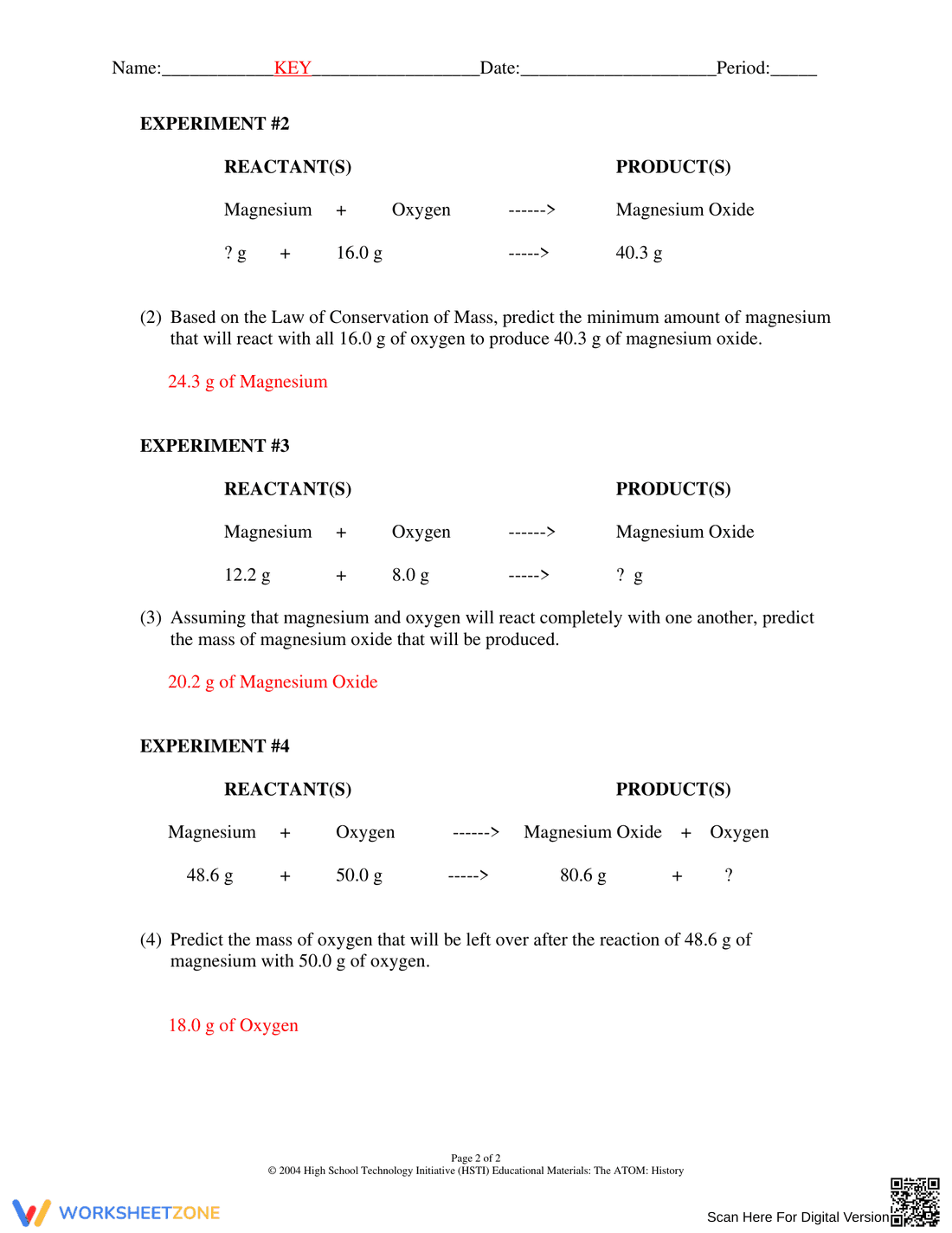 Conservation of Mass Practice Problems - Page 2