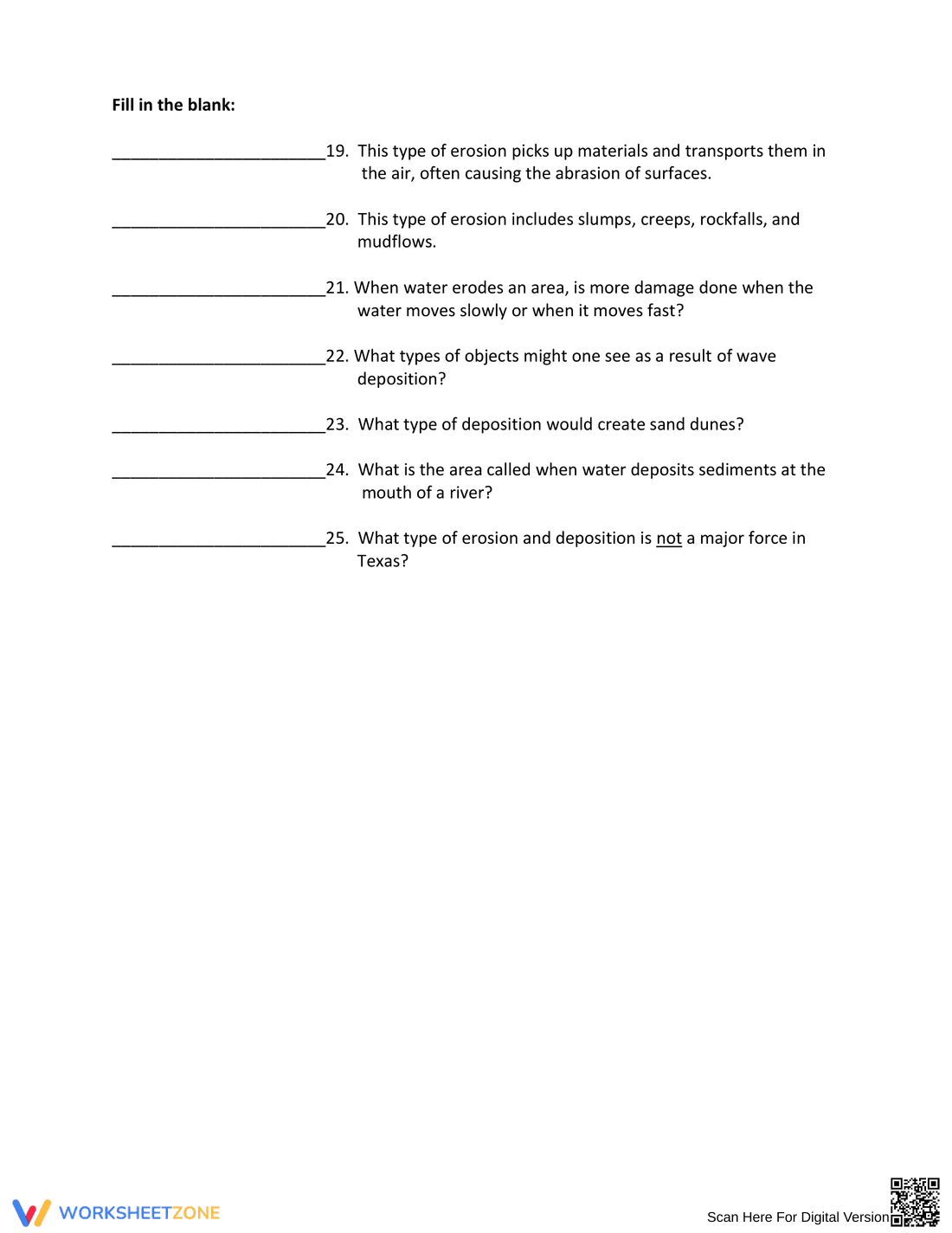 Weathering, Erosion, Deposition Worksheet - Page 2
