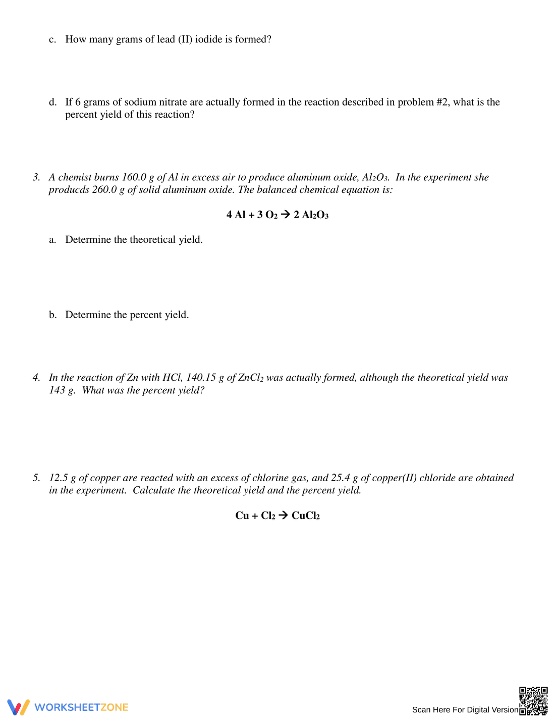 Limiting Reagent Practice Worksheet - Page 2