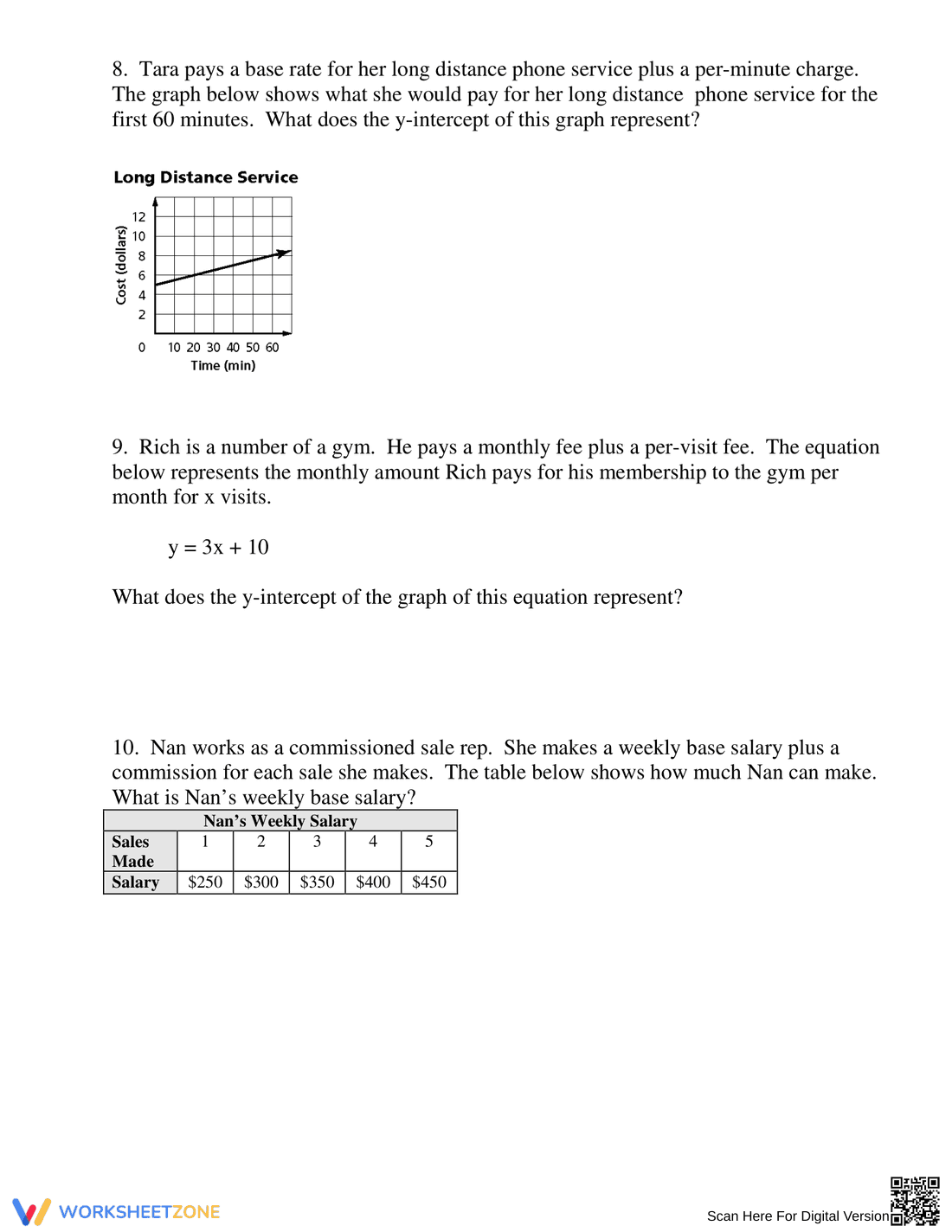 Interpreting Slope and Y-Intercept: Math Concepts - Page 4