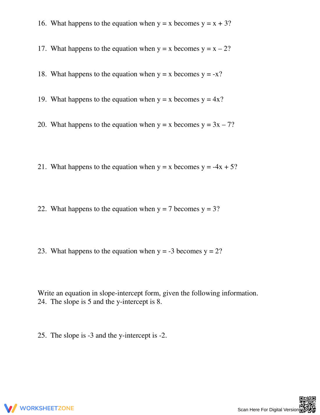 Interpreting Slope and Y-Intercept: Math Concepts - Page 6