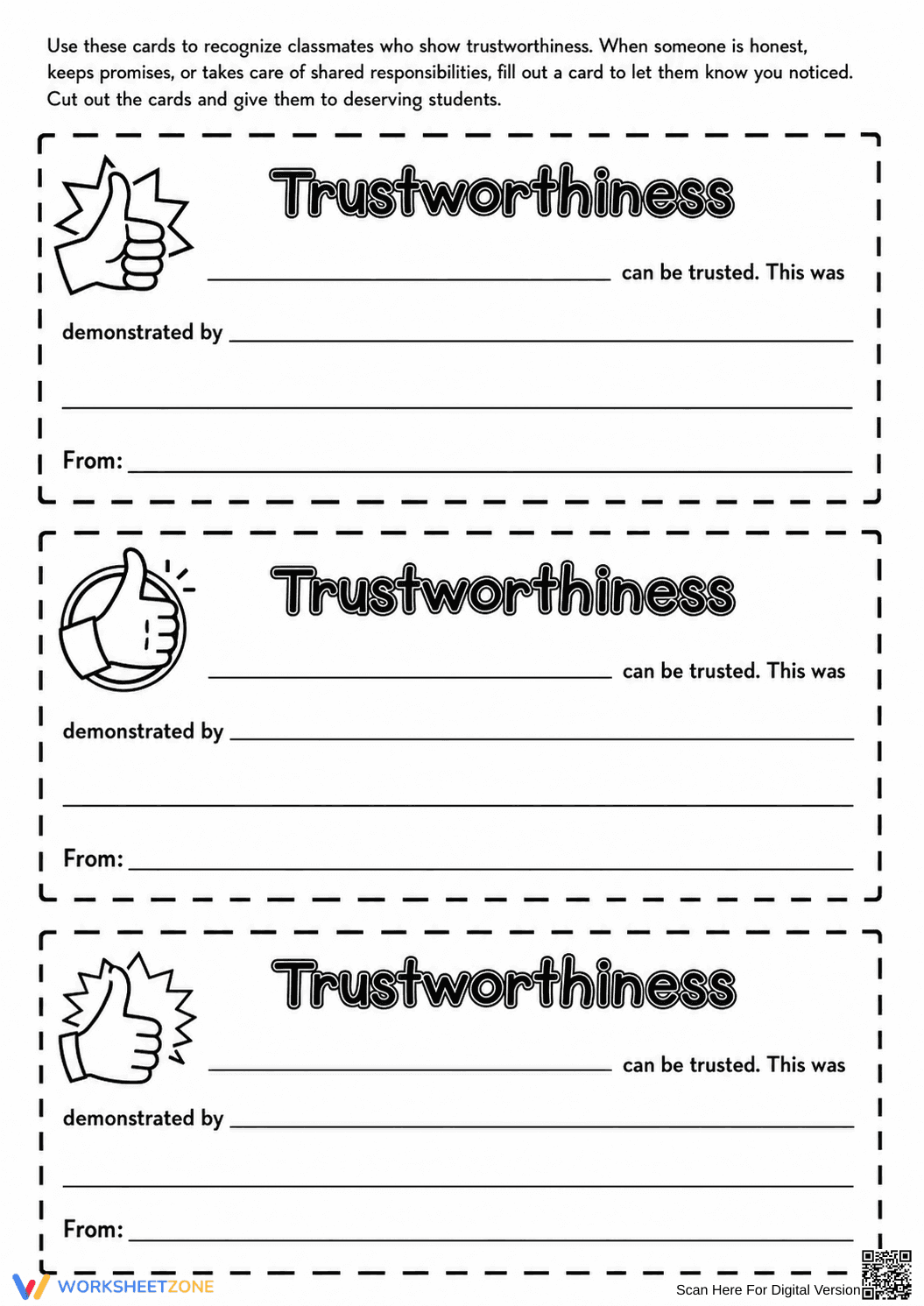 Essential Trustworthiness Slips | Grade 6-7 Social Skills - Page 8