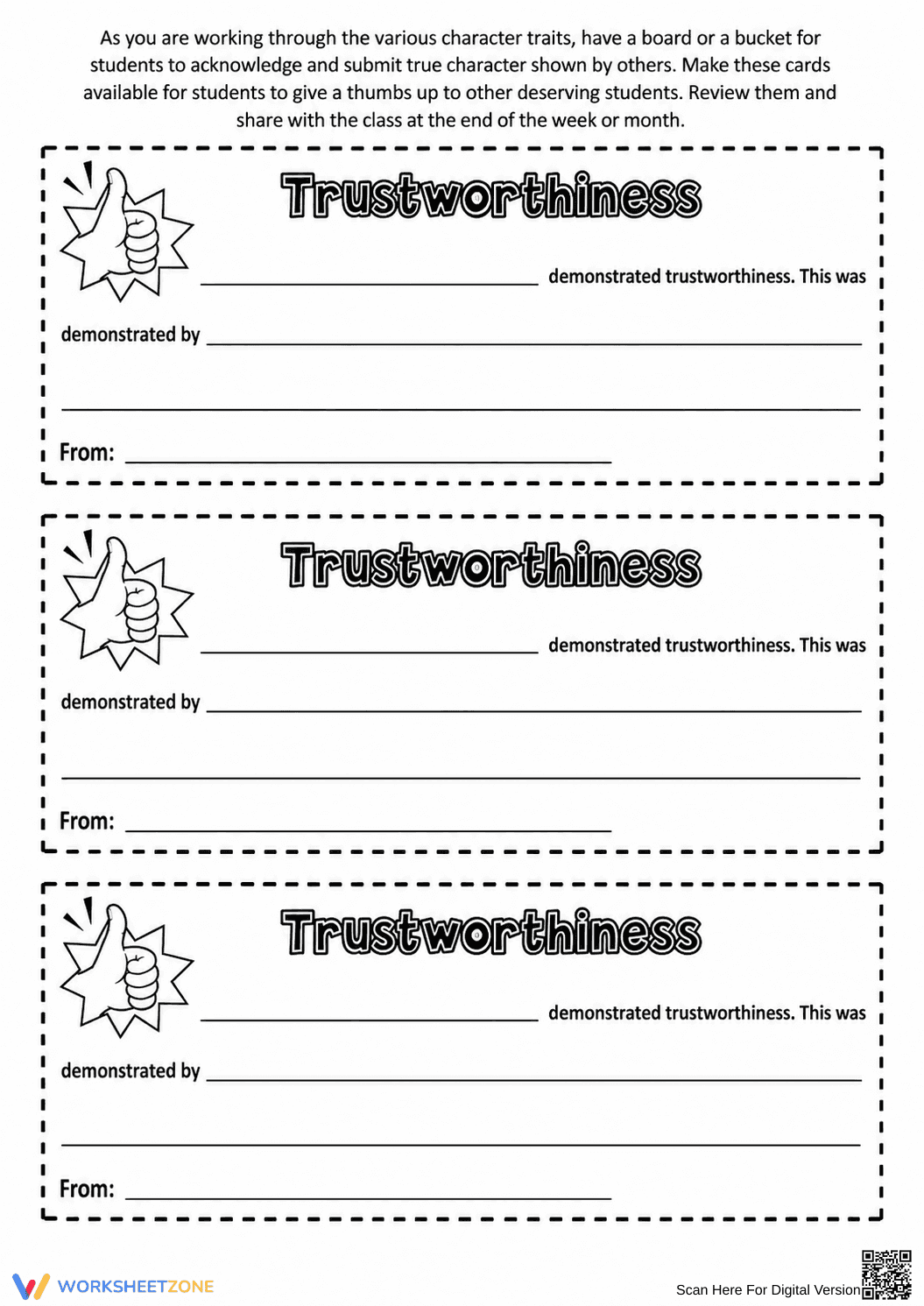 Essential Trustworthiness Slips | Grade 6-7 Social Skills - Page 11