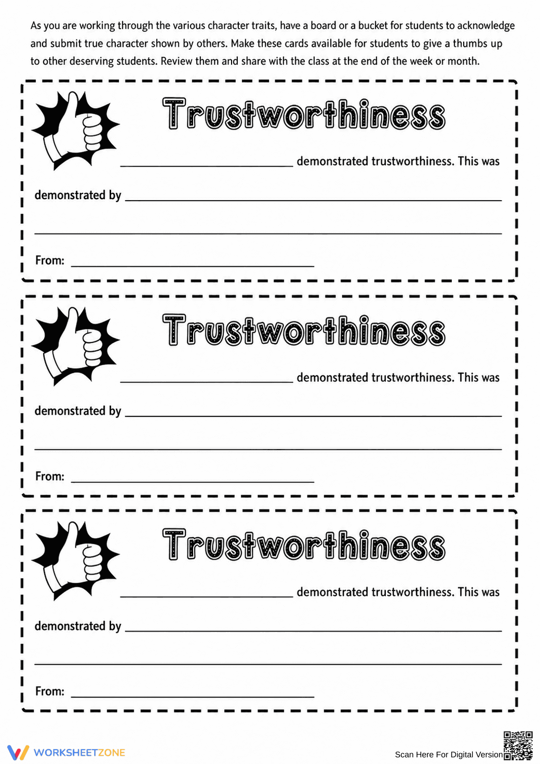 Essential Trustworthiness Slips | Grade 6-7 Social Skills - Page 12